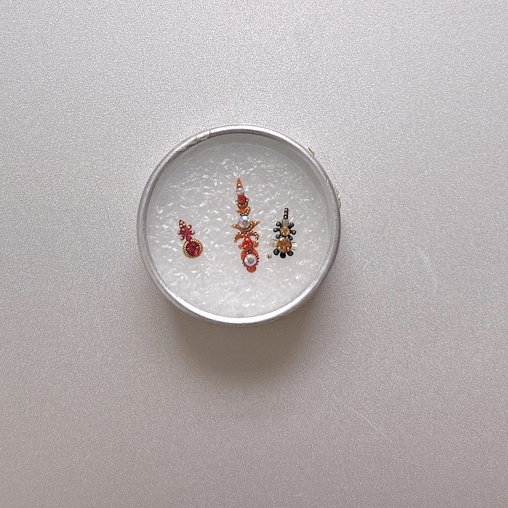 3 piece Indian bindi set - stick on face gem set